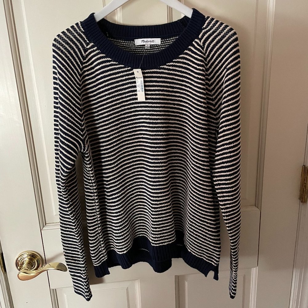 NWT Madewell Dockline Sweater Simple Stripe Sz S
